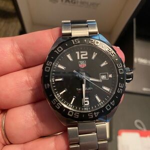 Tag Heuer Black and Silver Men's Watch